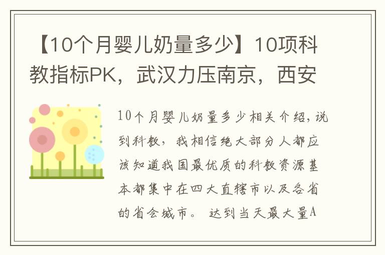 【10个月婴儿奶量多少】10项科教指标PK,武汉力压南京,西安不及广州,长沙险胜成都