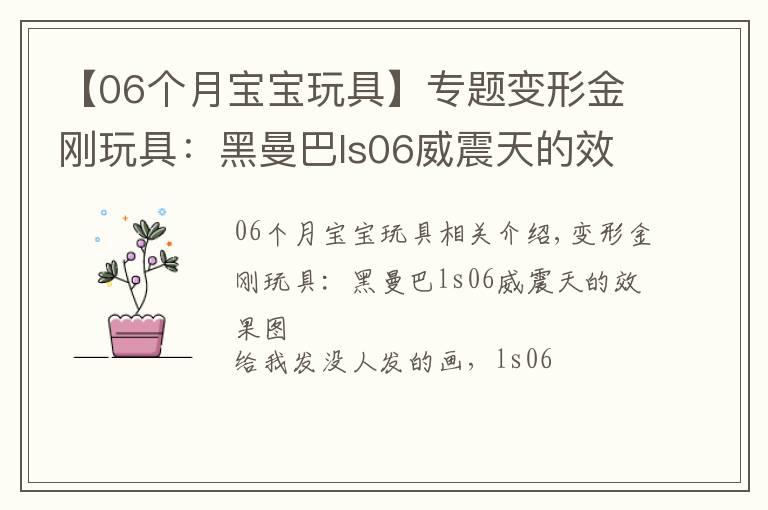 【06个月宝宝玩具】专题变形金刚玩具:黑曼巴ls06威震天的效果图