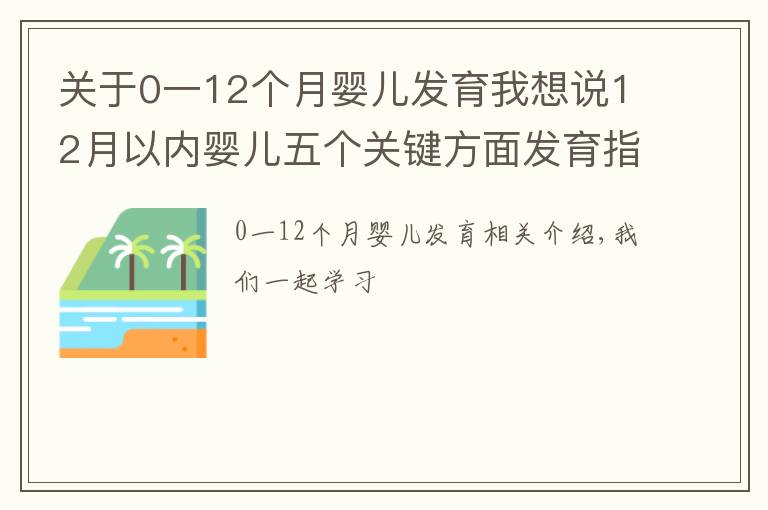 关于0一12个月婴儿发育我想说12月以内婴儿五个关键方面发育指标整理