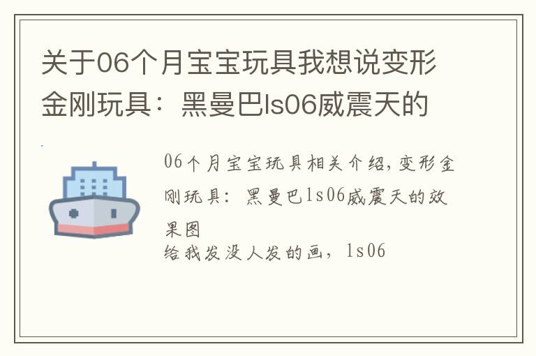 关于06个月宝宝玩具我想说变形金刚玩具:黑曼巴ls06威震天的效果图