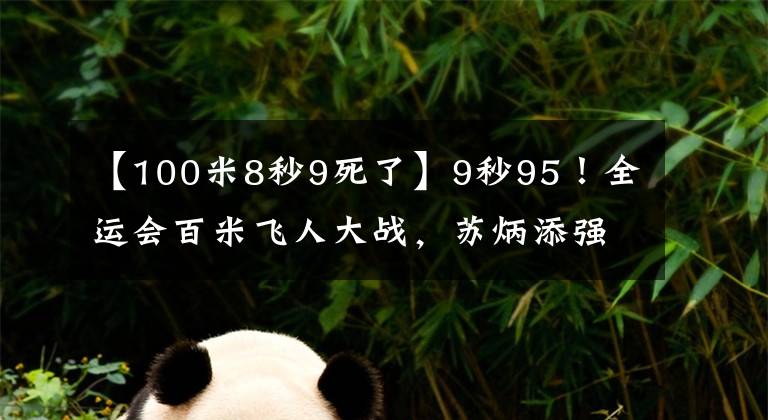 【100米8秒9死了】9秒95!全运会百米飞人大战,苏炳添强势夺冠,浙江选手谢震业10秒10获得亚军