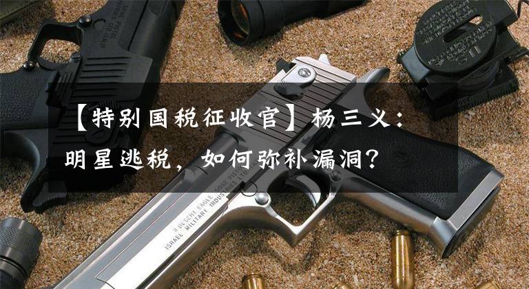 【特别国税征收官】杨三义:明星逃税,如何弥补漏洞?