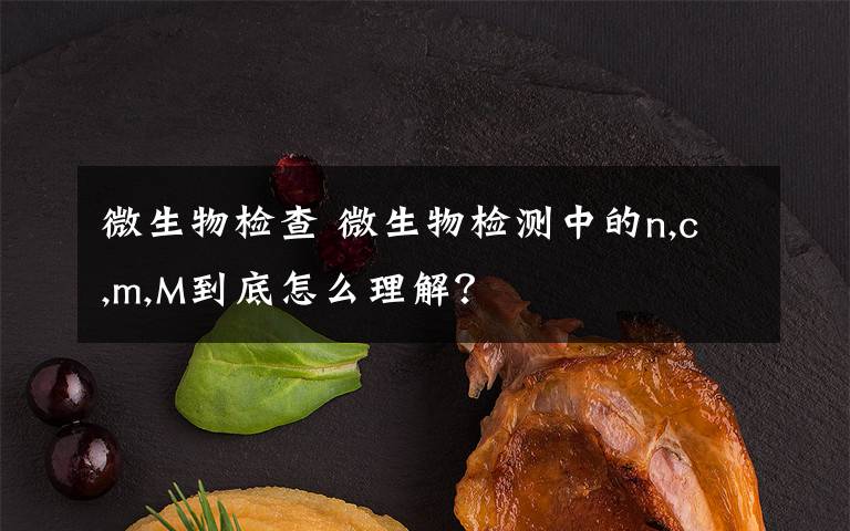 微生物检查 微生物检测中的n,c,m,M到底怎么理解?