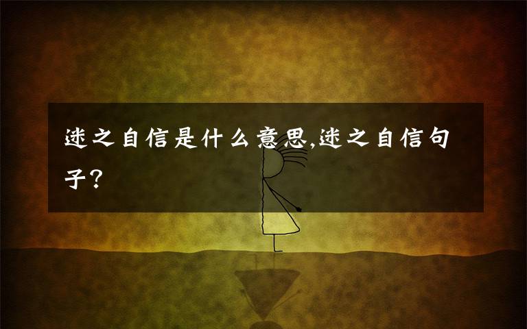 迷之自信是什么意思,迷之自信句子?