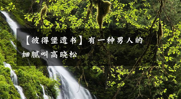 【彼得堡遗书】有一种男人的细腻叫高晓松