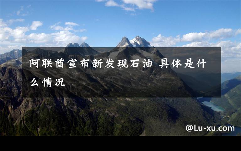 阿联酋宣布新发现石油 具体是什么情况