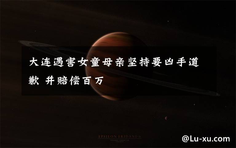 大连遇害女童母亲坚持要凶手道歉 并赔偿百万