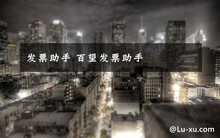 发票助手 百望发票助手