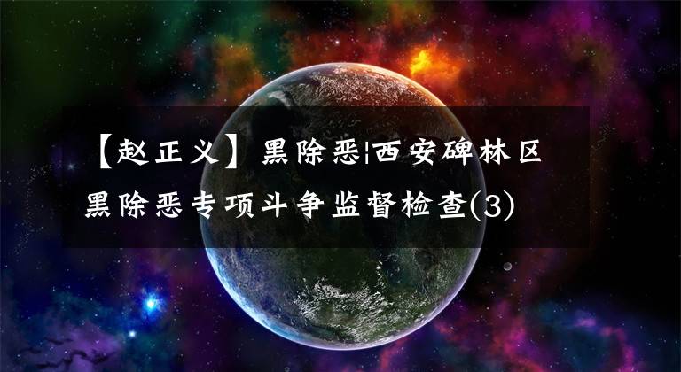 【赵正义】黑除恶|西安碑林区黑除恶专项斗争监督检查(3)