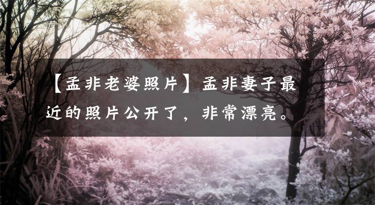 【孟非老婆照片】孟非妻子最近的照片公开了，非常漂亮。难怪网友：看不到女嘉宾。