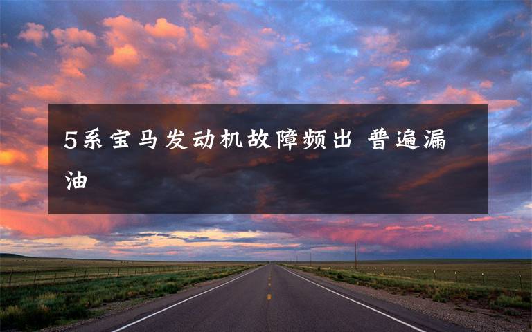 5系宝马发动机故障频出 普遍漏油