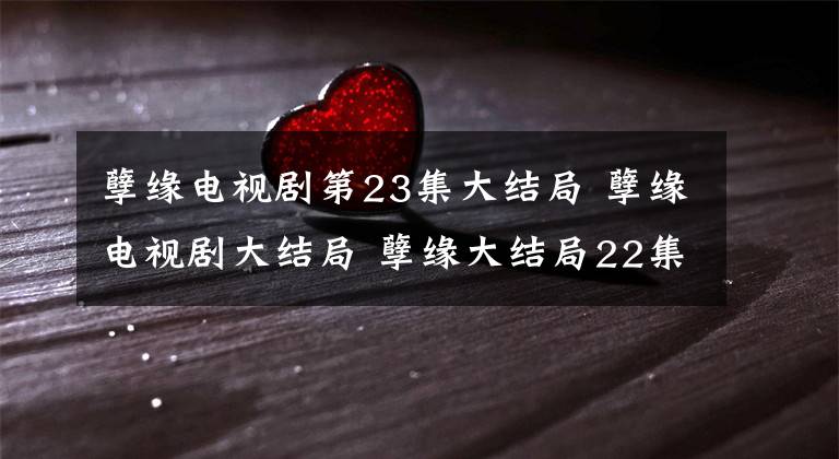 孽缘电视剧第23集大结局 孽缘电视剧大结局 孽缘大结局22集