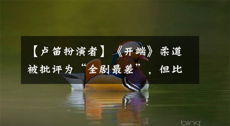 【卢笛扮演者】《开端》柔道被批评为“全剧最差”，但比演技更尴尬的角色太多了。