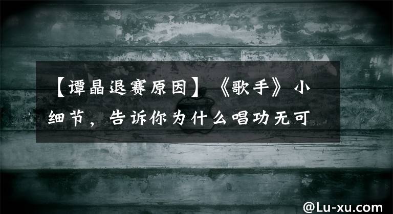 【谭晶退赛原因】《歌手》小细节，告诉你为什么唱功无可挑剔的谭晶会给孙山起名字。