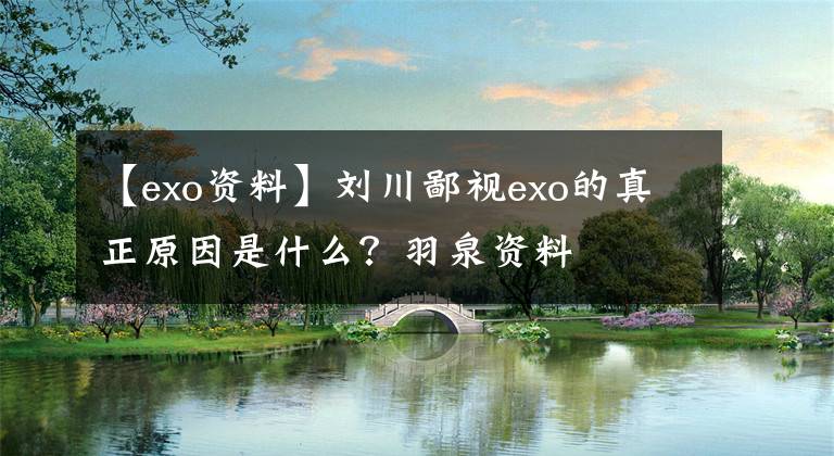 【exo资料】刘川鄙视exo的真正原因是什么?羽泉资料