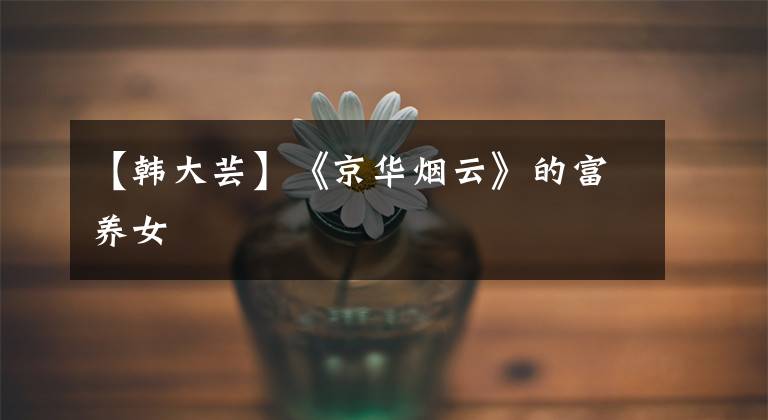 【韩大芸】《京华烟云》的富养女