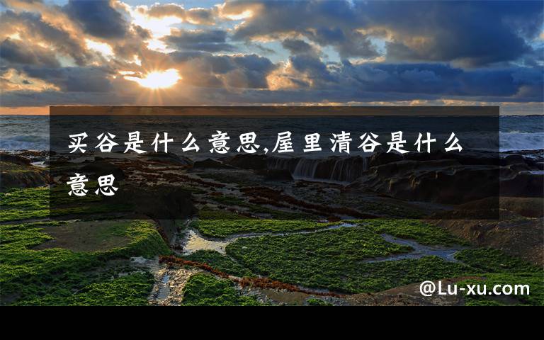 买谷是什么意思,屋里清谷是什么意思