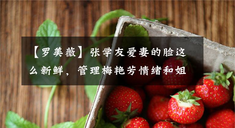 【罗美薇】张学友爱妻的脸这么新鲜，管理梅艳芳情绪和姐妹、家里的财务身价数亿韩元。