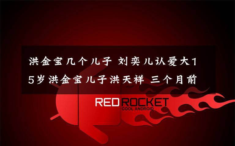 洪金宝几个儿子 刘奕儿认爱大15岁洪金宝儿子洪天祥 三个月前情断王大陆