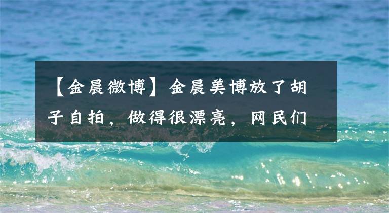 【金晨微博】金晨美博放了胡子自拍,做得很漂亮,网民们割双眼皮失败了吧!