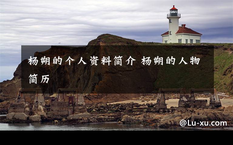 杨朔的个人资料简介 杨朔的人物简历