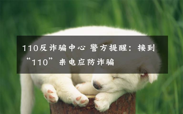 110反诈骗中心 警方提醒:接到“110”来电应防诈骗