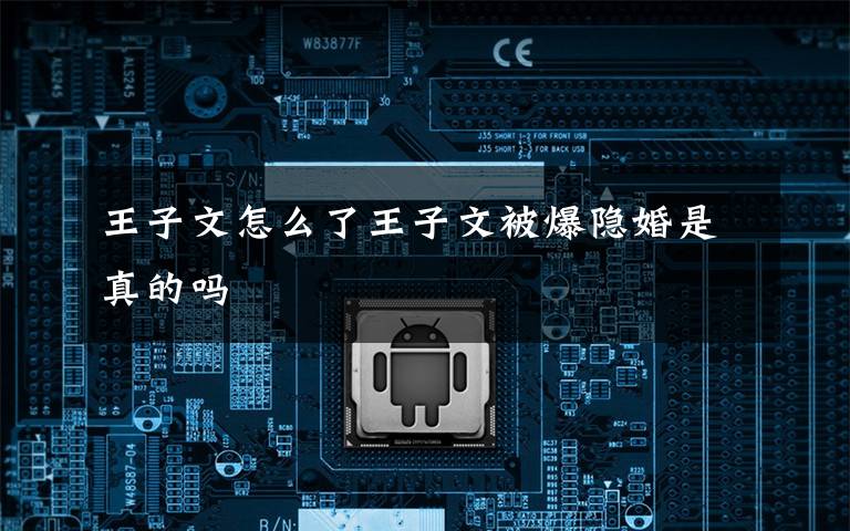 王子文怎么了王子文被爆隐婚是真的吗