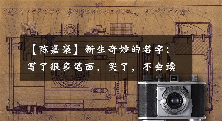 【陈嘉豪】新生奇妙的名字:写了很多笔画,哭了,不会读生僻字,老师叹了口气:真的太难了。