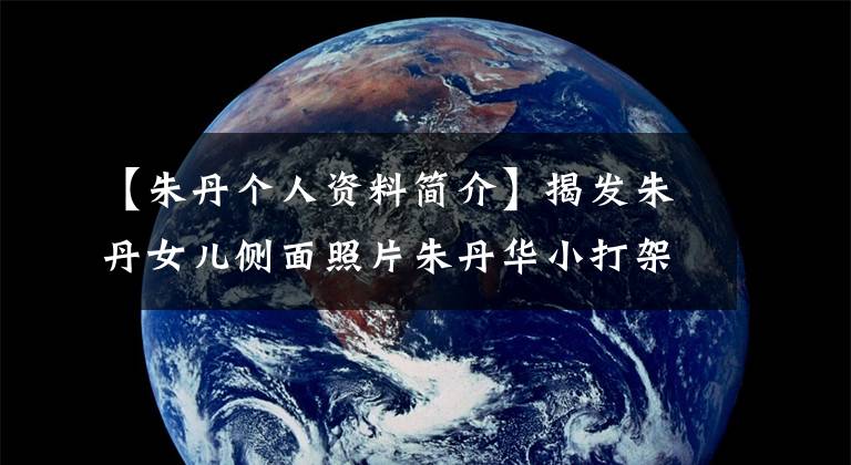 【朱丹个人资料简介】揭发朱丹女儿侧面照片朱丹华小打架事件，当场掌握朱丹个人资料