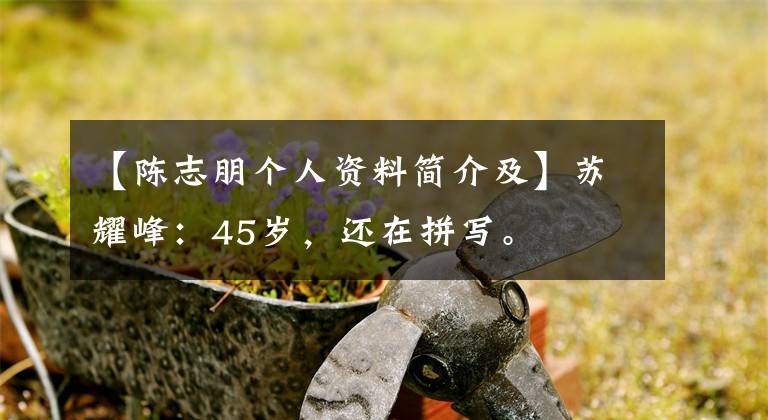 【陈志朋个人资料简介及】苏耀峰:45岁,还在拼写。