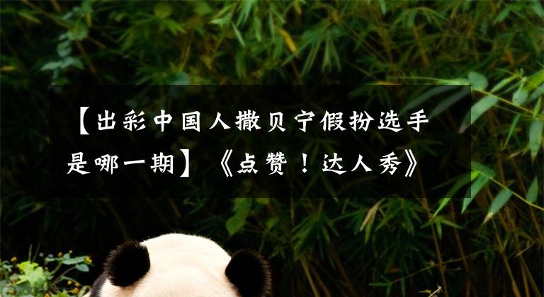 【出彩中国人撒贝宁假扮选手是哪一期】《点赞!达人秀》卫星电视版本《出彩中国人》,主持人张顺烨没有存在感。