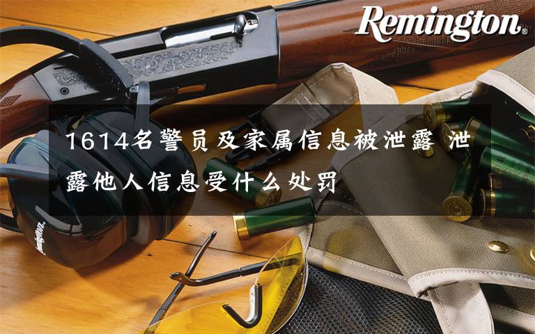 1614名警员及家属信息被泄露 泄露他人信息受什么处罚