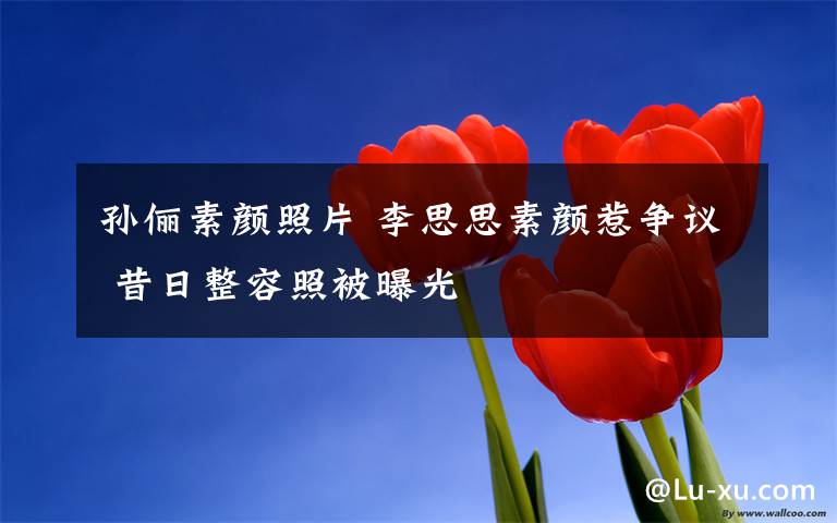 孙俪素颜照片 李思思素颜惹争议 昔日整容照被曝光