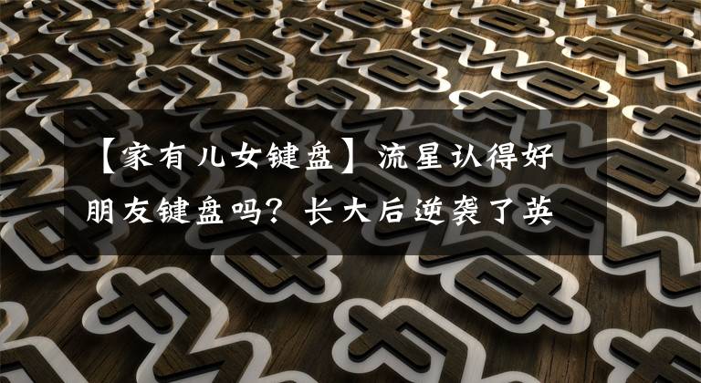 【家有儿女键盘】流星认得好朋友键盘吗?长大后逆袭了英俊的盲人观众,仅今年就在23天后获得了证词