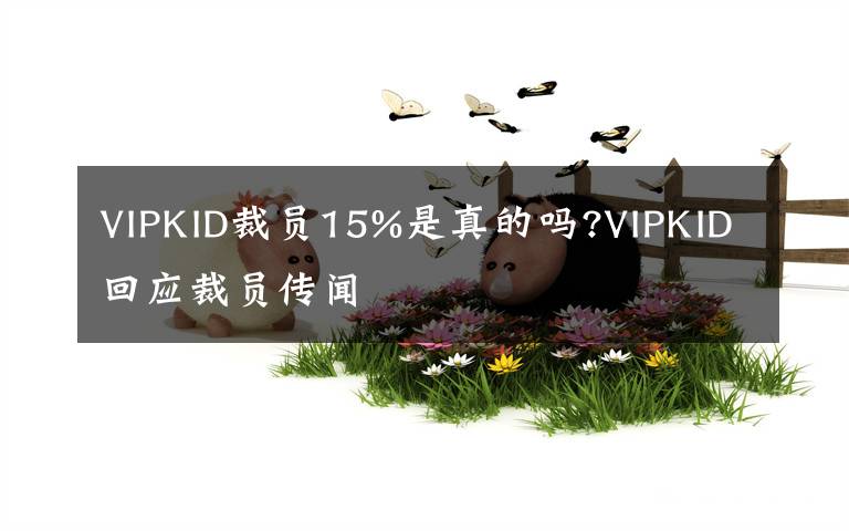 VIPKID裁员15%是真的吗?VIPKID回应裁员传闻