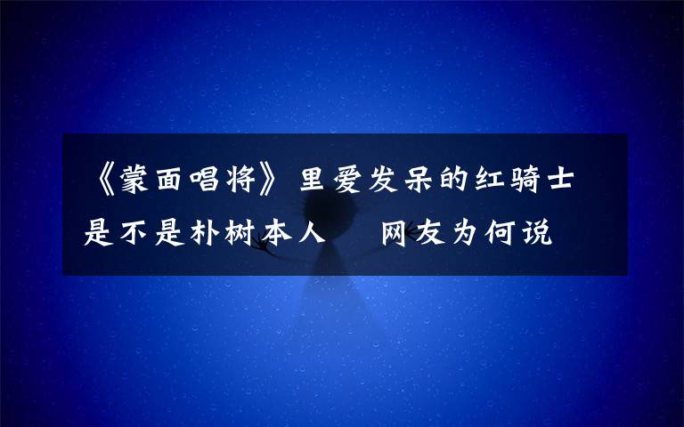 《蒙面唱将》里爱发呆的红骑士是不是朴树本人 网友为何说爱发呆的红骑士行事风格酷似朴树