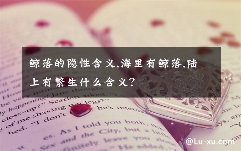 鲸落的隐性含义,海里有鲸落,陆上有繁生什么含义?