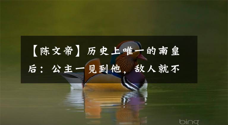 【陈文帝】历史上唯一的南皇后:公主一见到他,敌人就不忍心动刀了。