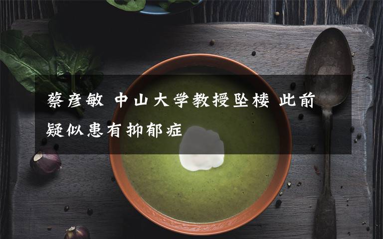 蔡彦敏 中山大学教授坠楼 此前疑似患有抑郁症