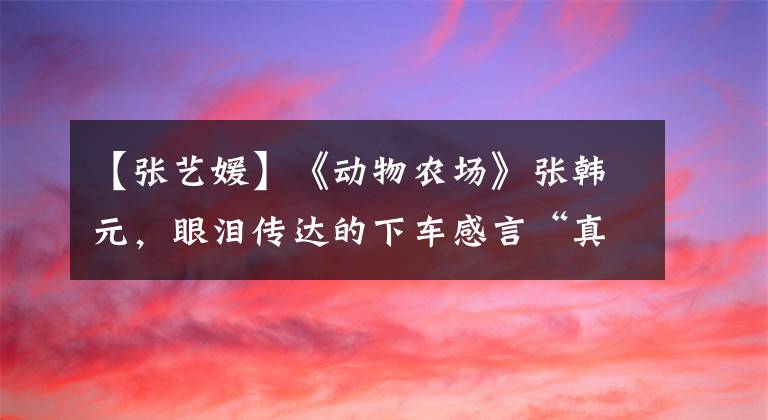 【张艺媛】《动物农场》张韩元,眼泪传达的下车感言“真幸福”