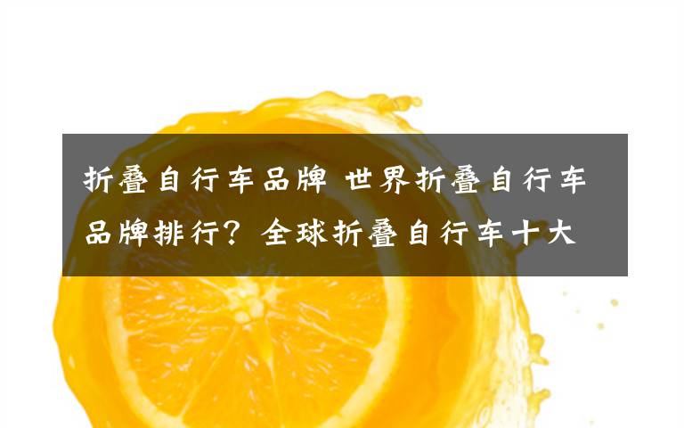 折叠自行车品牌 世界折叠自行车品牌排行?全球折叠自行车十大品牌