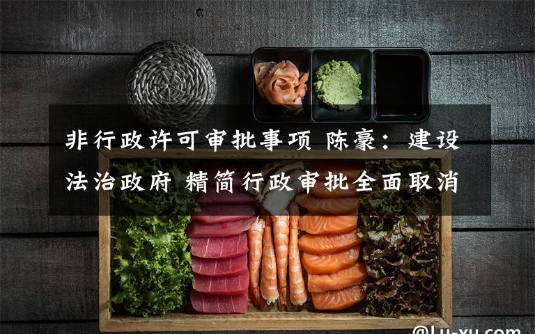 非行政许可审批事项 陈豪:建设法治政府 精简行政审批全面取消非行政许可审批项目