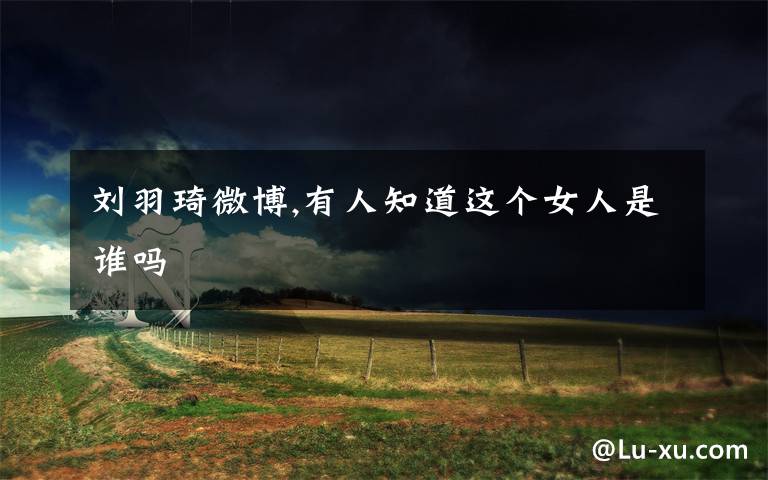 刘羽琦微博,有人知道这个女人是谁吗