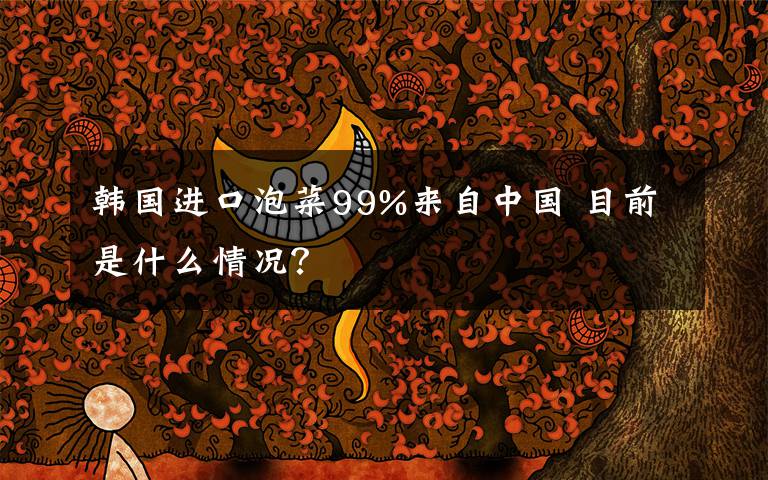 韩国进口泡菜99%来自中国 目前是什么情况?