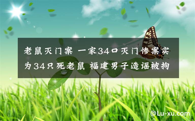 老鼠灭门案 一家34口灭门惨案实为34只死老鼠 福建男子造谣被拘10日