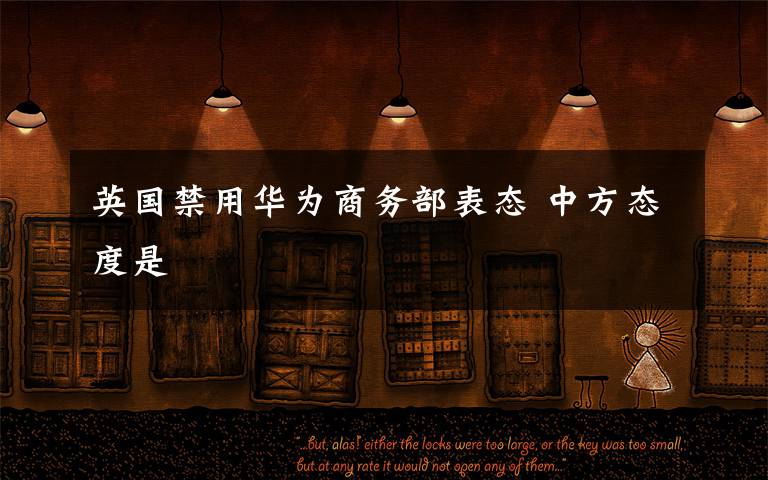 英国禁用华为商务部表态 中方态度是