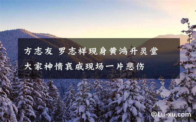 方志友 罗志祥现身黄鸿升灵堂 大家神情哀戚现场一片悲伤