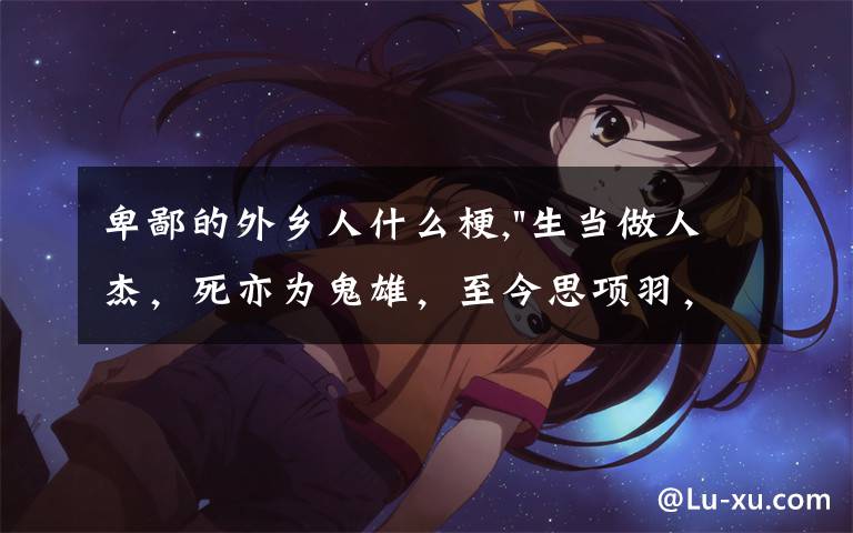 卑鄙的外乡人什么梗,