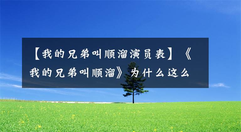 【我的兄弟叫顺溜演员表】《我的兄弟叫顺溜》为什么这么受欢迎?