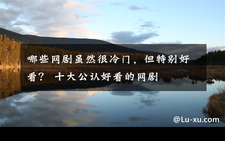 哪些网剧虽然很冷门,但特别好看? 十大公认好看的网剧